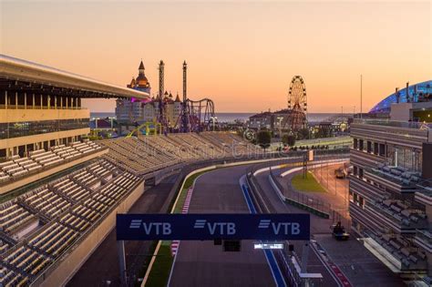 Sochi Russia October 2019 Race Track And Stands Of Sochi Autodrom