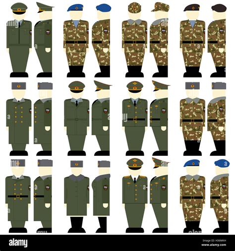 Uniforms And Insignia Of Soldiers And Officers Of The Russian