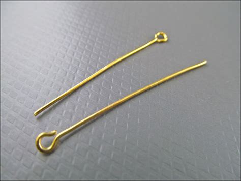 Or X Eye Pins Mm Gold Plated S Etsy