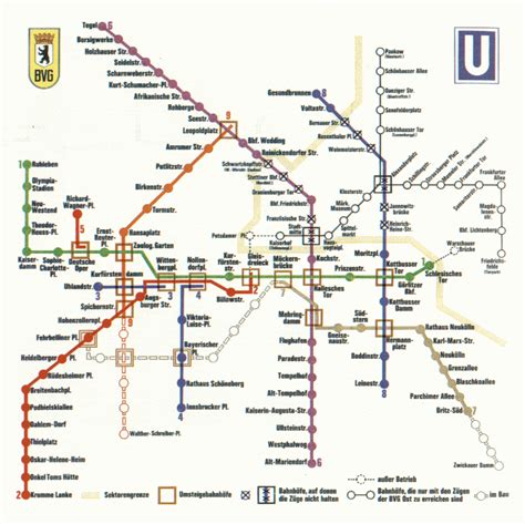 Berlin Metro Map During Cold War Ignoring West Berlin X MapPorn