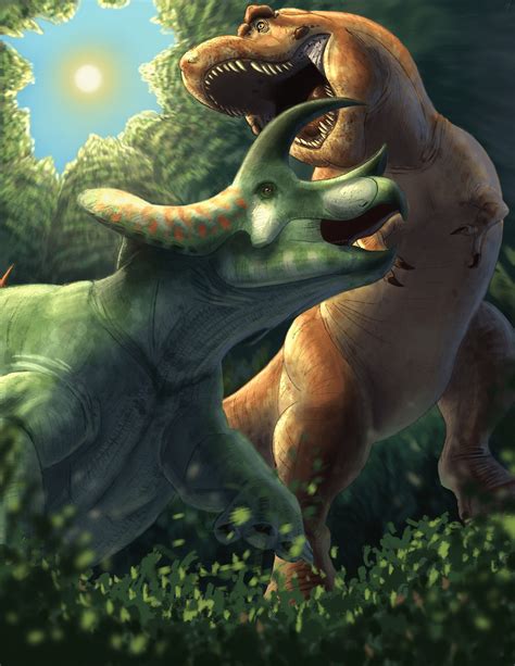 Artstation T Rex Vs Triceratops Duel Of The Ages