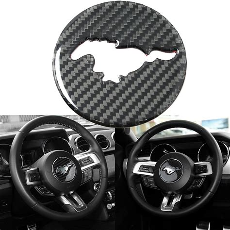 1 Set Real Carbon Fiber Steering Wheel Insert Decoration Cover Emblem