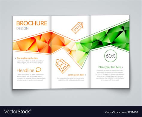 Tri Fold Modern Brochure Design Template Vector Image