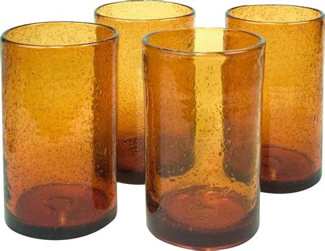 Artland Iris Highball 17 Ounce Amber Set Of 4 Highball