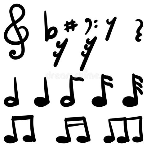 Doodle Sketch Style Of Music Note Vector Illustration For Concept