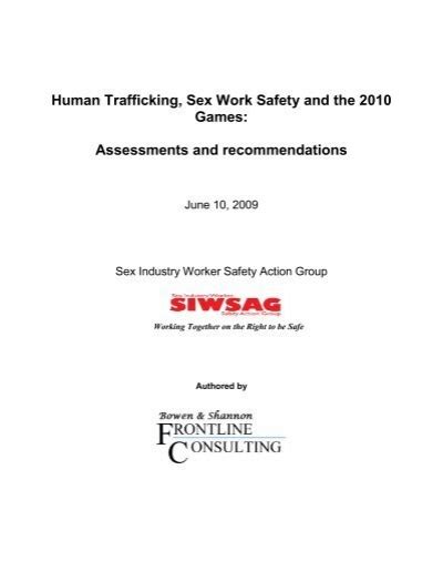 Human Trafficking Sex Work Safety And The City Of Vancouver