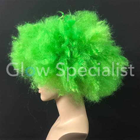 Neon Green Afro Wig Glow Specialist Glow Specialist