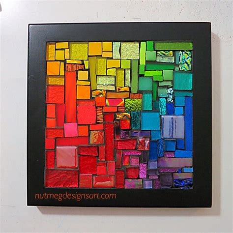 Wordless Wednesday Rainbow Burst Color Square Mosaic Margaret Almon