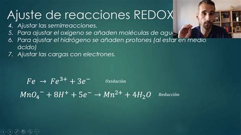 Reacciones Redox Ajuste Por El Método Ion Electrón Youtube
