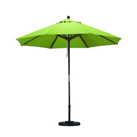 California Umbrella Lime Green Market 9 Ft Octagon Patio Umbrella With