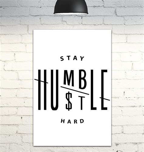STAY HUMBLE HUSTLE HARD Inspirational Canvas Art HD Phone Wallpaper