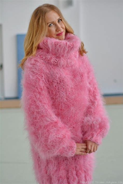 chunky and silky huge tneck mohair sweater in pink h15 mohair sweater fuzzy sweater outfit
