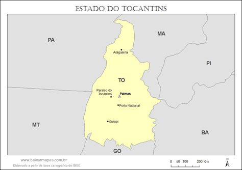 Mapa Do Tocantins Baixar Mapas