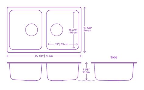 5ce8490f63d91e8233580324 Dimensions Guide Fixtures Kitchen Sinks IKEA Hillesjon Double Bowl Top Mount Kitchen Sink Dimensions.svg