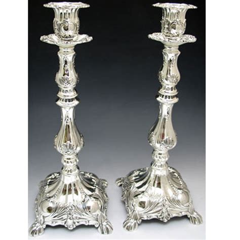 Extra Tall Silver Plated Shabbat Candlestick Holders