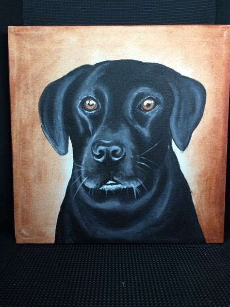 12 X 12 Custom Acrylic Dog Painting