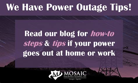 What To Do When Your Power Goes Out Mosaic Insurance Alliance Llc