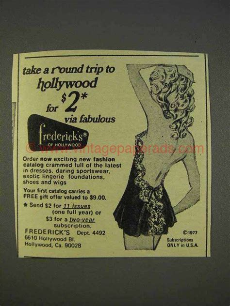1977 frederick s of hollywood lingerie ad round trip