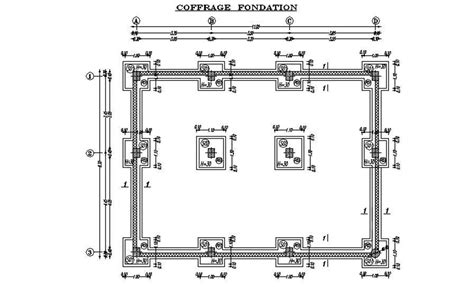 Detailed Design Of Foundation Formwork In Autocad Drawing Cad File