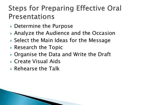 Strategies For Improving Oral Presentations
