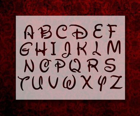 Disney Alphabet Uppercase Letters Font Custom Stencil 460 Lettering