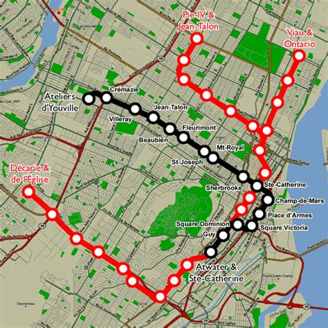 Montreal Subway Map Travelsfinderscom