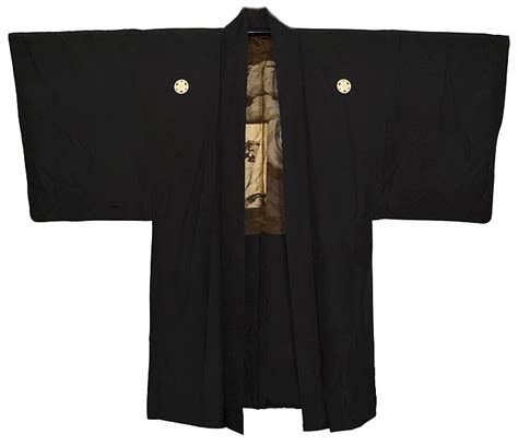 Japanese Traditional Outfit Haori With 5 Samurai Mon And With Tiger