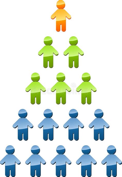 Hierarchy Management Pyramid Illustration Stock Illustration Image