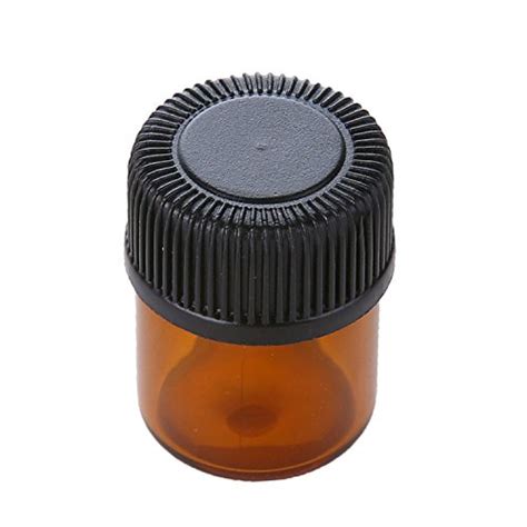 Dram Amber Glass Vial Screw Cap W Orifice Reducer Pack Of Pricepulse