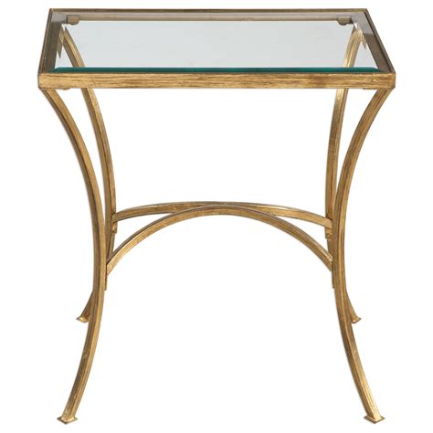 Uttermost Accent Furniture Occasional Tables Alayna Gold End Table