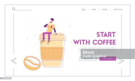 Morning Refreshment And Hot Drink For Takeaway Website Landing Page