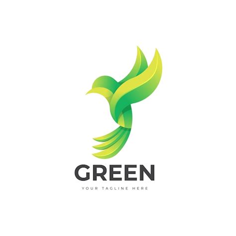 Premium Vector Green Bird Logo Template Design