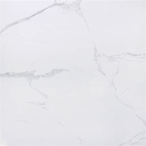 Carrara White Polished Rectified Marble Effect Floor Tiles