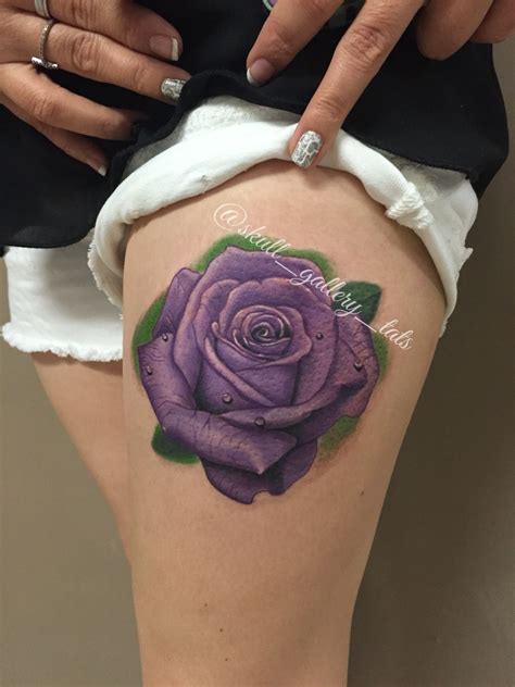 Purple roses are rare species although they do exist in nature. Purple rose tattoo … | Purple rose tattoos, Purple tattoos ...