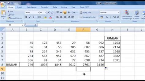 Cara Membuat Rumus Di Excel Penjumlahan