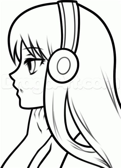 Easy Anime Girl Drawing Free Download On Clipartmag