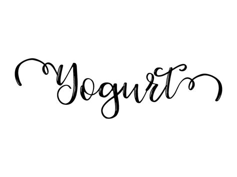 Yogurt Svg Lettering Typography Graphic By Islanowarul · Creative Fabrica