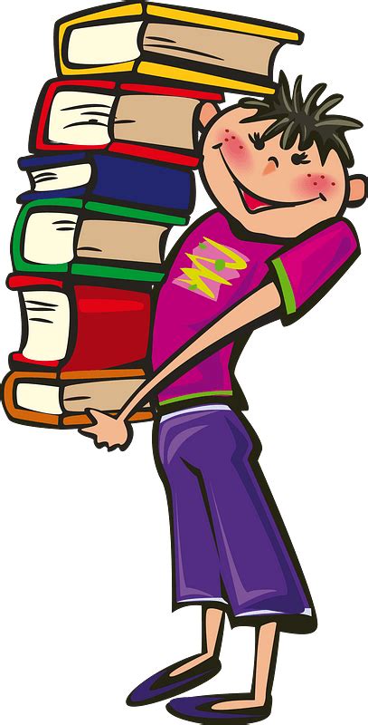 Boy Holding Books Clipart Free Download Transparent Png Creazilla