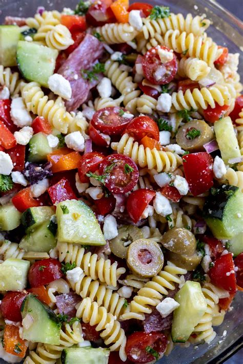 Greek Pasta Salad Recipe Wonkywonderful