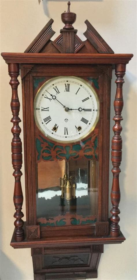 Antique Ansonia Eight Day Striking Wall Clock Restored Two Year Guarantee Usc201 La345477