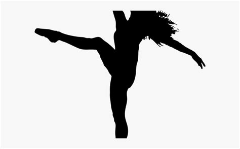 Jazz Dance Clipart Female High Kick Dance Silhouette Free