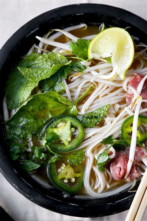 Easy Beef Pho Soup Recipe Phở Bò Pickled Plum