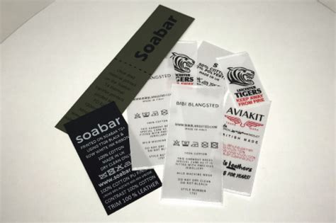 100 Black Satin Labels Satin Printed Labels Satin Labels Awe