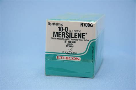 Ethicon Suture R709g 10 0 Mersilene Green Monofilament 12 Tg160 4