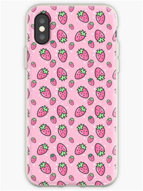 Pink Strawberries Iphone Case And Cover By Lulubeeart Iphone Case