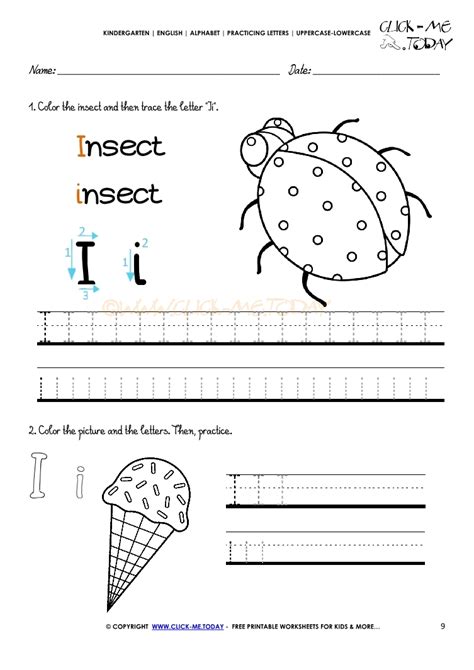 Alphabet Tracing Worksheets How To Write Letter I