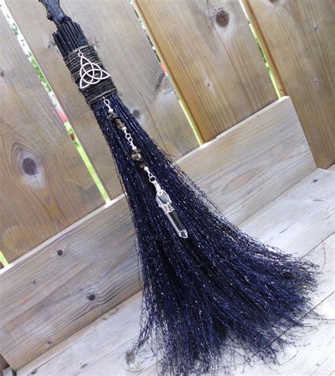 Besom Broom Triquetra Altar Besomwitches Broom Midnight Etsy