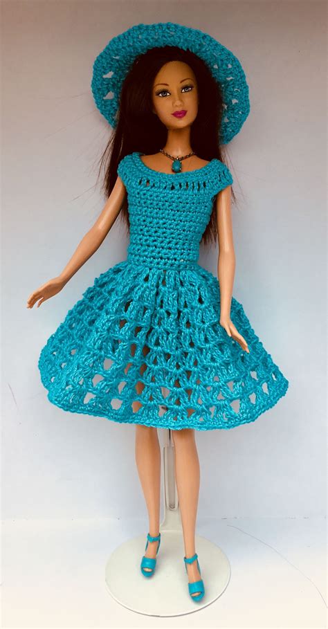 Barbie Clothes Barbie Crochet Dress For Barbie Doll Etsy Crochetdresses Artofi Roupas