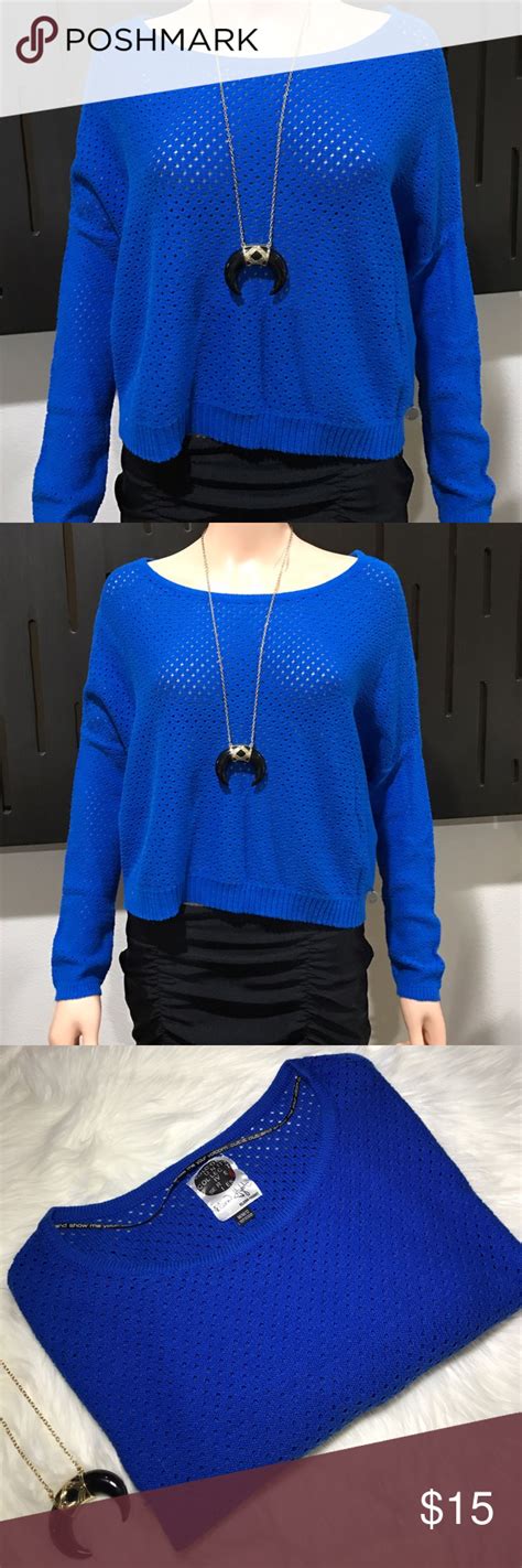 Volcom Elena Hight Cobalt Blue Sweater Clothes Design Blue Sweaters