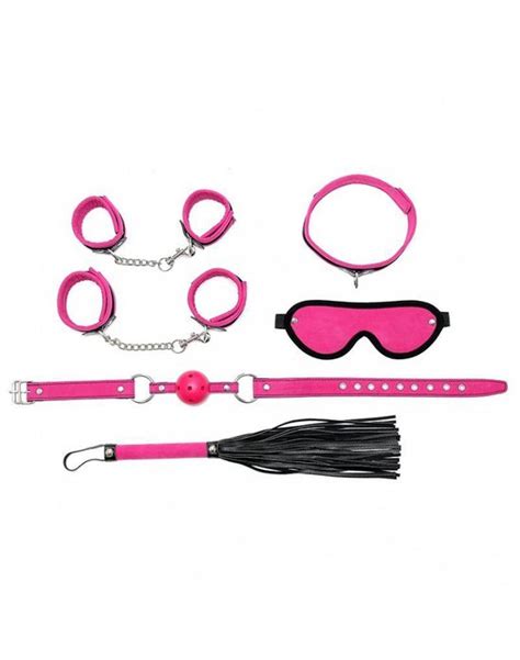 soft bondage beginners set 6 delig zwart roze